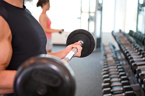 Man Doing Weight Training